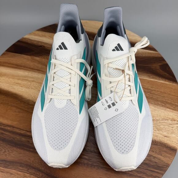 Adidas Ultraboost 5X Running Shoes Men\'s 13 Core White Pure Teal JI3244 NEW main image 7